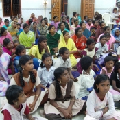 Congregation at a revival meeting